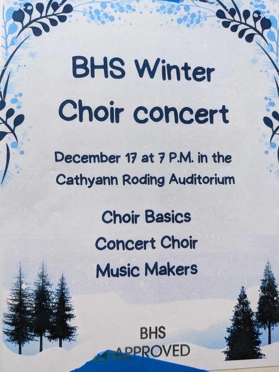 Winter Choir Concert next week, other events to follow